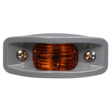 Truck-Lite 26 Series, Abs, Incandescent, Yellow Rectangular, 2 Bulb, Marker Clearance Light, Pc, Silver Abs 26313Y